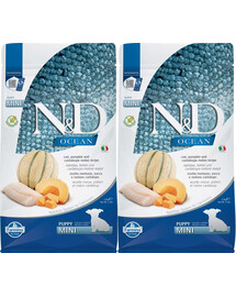 FARMINA N&D Ocean Puppy Mini Cod, Pumpkin and Cantaloupe 2 x 2.5kg