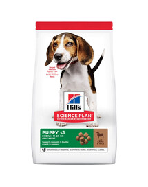 HILL'S Science Plan Puppy <1 Medium breed con riso e agnello 14kg + 3 lattine GRATIS