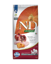 FARMINA N&D Pumpkin Adult Medium & Maxi Chicken & Pomegranate 12 kg