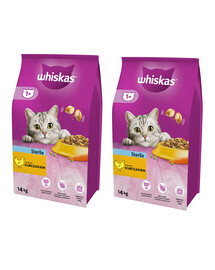 WHISKAS 1+ Sterile Pollo 2 x 14kg