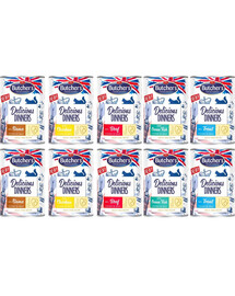 BUTCHERS Deliciuos dinners Mix smaków w galaretce 10x400 g