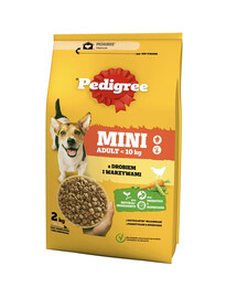 PEDIGREE Adult MINI 6 x 2kg con pollame e verdure alimento secco completo per cani adulti di piccola taglia