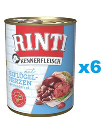 RINTI Kennerfleisch Poultry hearts cuori di pollame 6 x 800g