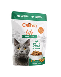 CALIBRA Cat Life Pouch Adult Canard en sauce pour chats 85 g