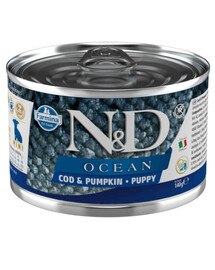 N&D Oceean Dog Puppy Codfish, pumpkin 140 g dorsz i dynia dla szczeniąt