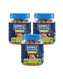 SIMPLY FROM NATURE Smart Bites Trenerki z wołowiny dla psów 3x130 g