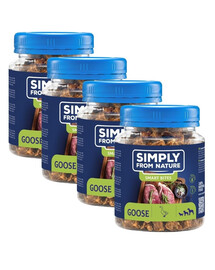 SIMPLY FROM NATURE Smart Bites Trenerki z gęsi dla psów 4x130 g