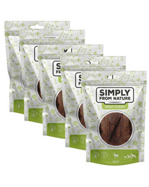 SIMPLY FROM NATURE Meat Strips Mięsne paski z jelenia dla psów 5x80 g