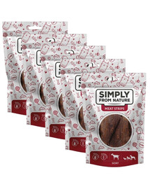 SIMPLY FROM NATURE Meat Strips Mięsne paski z kozy dla psów 5x80 g