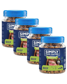 SIMPLY FROM NATURE Smart Bites Trenerki z wołowiny dla psów 4x130 g