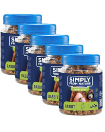 SIMPLY FROM NATURE Smart Bites Trenerki z królika dla psów 5x130 g