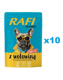 RAFI Classic karma mokra z wołowiną dla psa 10x400g