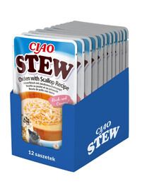 INABA CIAO Stew Potrawka z kurczaka i przegrzebkami 12x40g