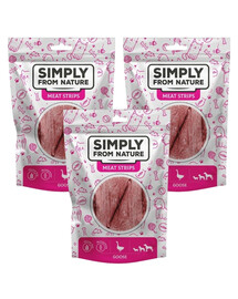 SIMPLY FROM NATURE Meat Strips Mięsne paski z gęsi dla psów 3x80 g