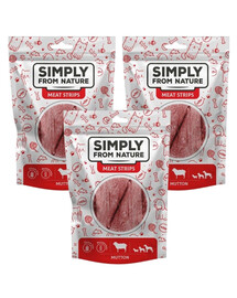 SIMPLY FROM NATURE Meat Strips Mięsne paski z baraniny dla psów 3x80 g