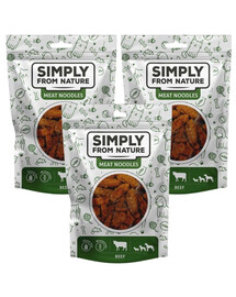 SIMPLY FROM NATURE Meat Noodles Mięsne kluski z wołowiną dla psów 3x80 g