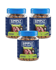 SIMPLY FROM NATURE Smart Bites Trenerki z gęsi dla psów 3x130 g