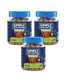 SIMPLY FROM NATURE Smart Bites Trenerki z koniny dla psów 3x130 g