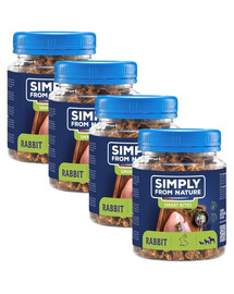 SIMPLY FROM NATURE Smart Bites Trenerki z królika dla psów 4x130 g