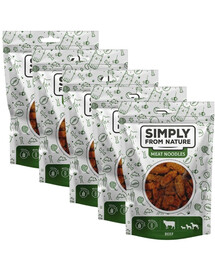 SIMPLY FROM NATURE Meat Noodles Mięsne kluski z wołowiną dla psów 5x80 g