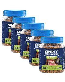 SIMPLY FROM NATURE Smart Bites Trenerki z wołowiny dla psów 5x130 g