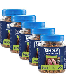 SIMPLY FROM NATURE Smart Bites Trenerki z kaczki dla psów 5x130 g