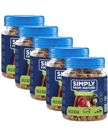 SIMPLY FROM NATURE Smart Bites Trenerki z dzika dla psów 5x130 g