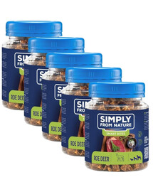 SIMPLY FROM NATURE Smart Bites Trenerki z sarny dla psów 5x130 g