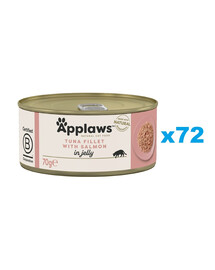 APPLAWS Cat Adult Tuna Fillet with Salmon in Jelly tuńczyk i łosoś w galarecie 72x70g