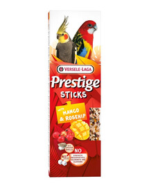 Prestige Sticks 2 kolby z mango i dziką różą dla średnich papug 140g