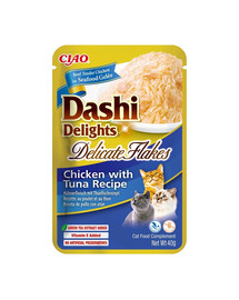 Cat Dashi Delights Delicate Flakes Kurczak i tuńczyk 40g