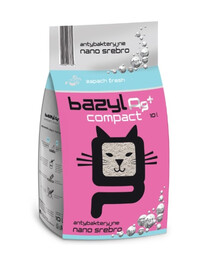 BAZYL Ag+ Compact Fresh  litière pour chat bentonite avec nano argent arôme frais 10 L