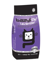 BAZYL Ag+ Lavender litière pour chat bentonite avec nano argent parfumé à la lavande 10 L