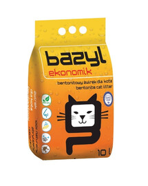 BAZYL Ekonomik litière pour chat à base de bentonite naturelle 10 L