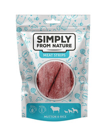 SIMPLY FROM NATURE Meat Strips - Bandes de viande de mouton et riz pour chiens - 80 g