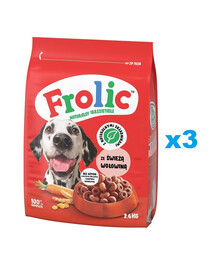 FROLIC Naturally Irresistible 3x2,6 kg półwilgotna karma dla psów ze świeżą wołowiną