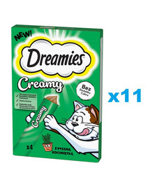 DREAMIES Nourriture complémentaire crémeuse avec de l'herbe à chat 44x10 g