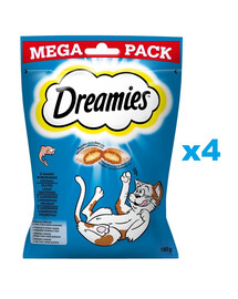 DREAMIES Mega Pack 4x180 g przysmak o smaku wybornego łososia dla kota