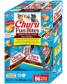 Churu Cat Fun Bites Chicken with Tuna 8x12g wrapy z kurczakiem i tuńczykiem dla kota