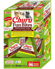 Churu Cat Fun Bites Chicken with Pumpkin 8x12g wrapy z kurczakiem i dynią dla kota