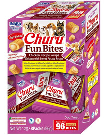 Dog Churu Fun Bites Chicken with Sweet Potato 8x12g wrapy z kurczakiem i słodkimi ziemniakami dla psa