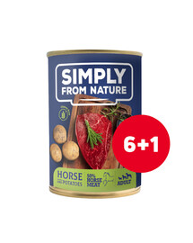 SIMPLY FROM NATURE Mokra karma dla psa Konina z ziemniakami 6 x 400 g + 1 GRATIS