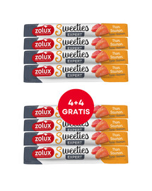 ZOLUX Friandise crémeuse pour chat SWEETIES au thon et au saumon 8 x 14g (4+4 GRATIS)