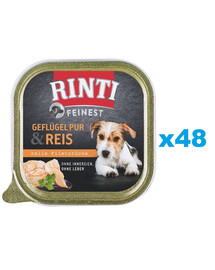 RINTI Feinest Poultry Pure&Rice tacka drób i ryż 48x150 g