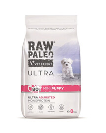 RAW PALEO Ultra Pork Mini Puppy 8kg pour chiots de petite race pork
