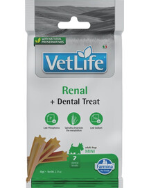 Vet Life Dental Treat Renal Mini 60 g (7 szt) przysmak dentystyczny dla psów ras małych