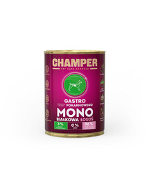 CHAMPER Gastro Alimentation monoprotéinée au saumon pour chiens 400 g