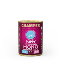 CHAMPER Puppy Nourriture monoprotéinée pour chiots au saumon 400 g