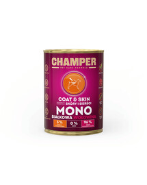 CHAMPER Coat Skin Beef Mono Protein Dog Food 400 g