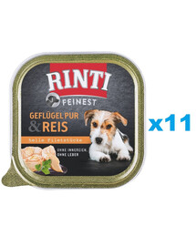 RINTI Feinest Poultry Pure&Rice tacka drób i ryż 11x150 g